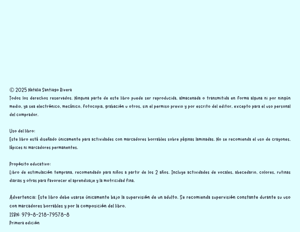 Aprendo Jugando – Libro de Actividades,Escribe, Borra & Repite