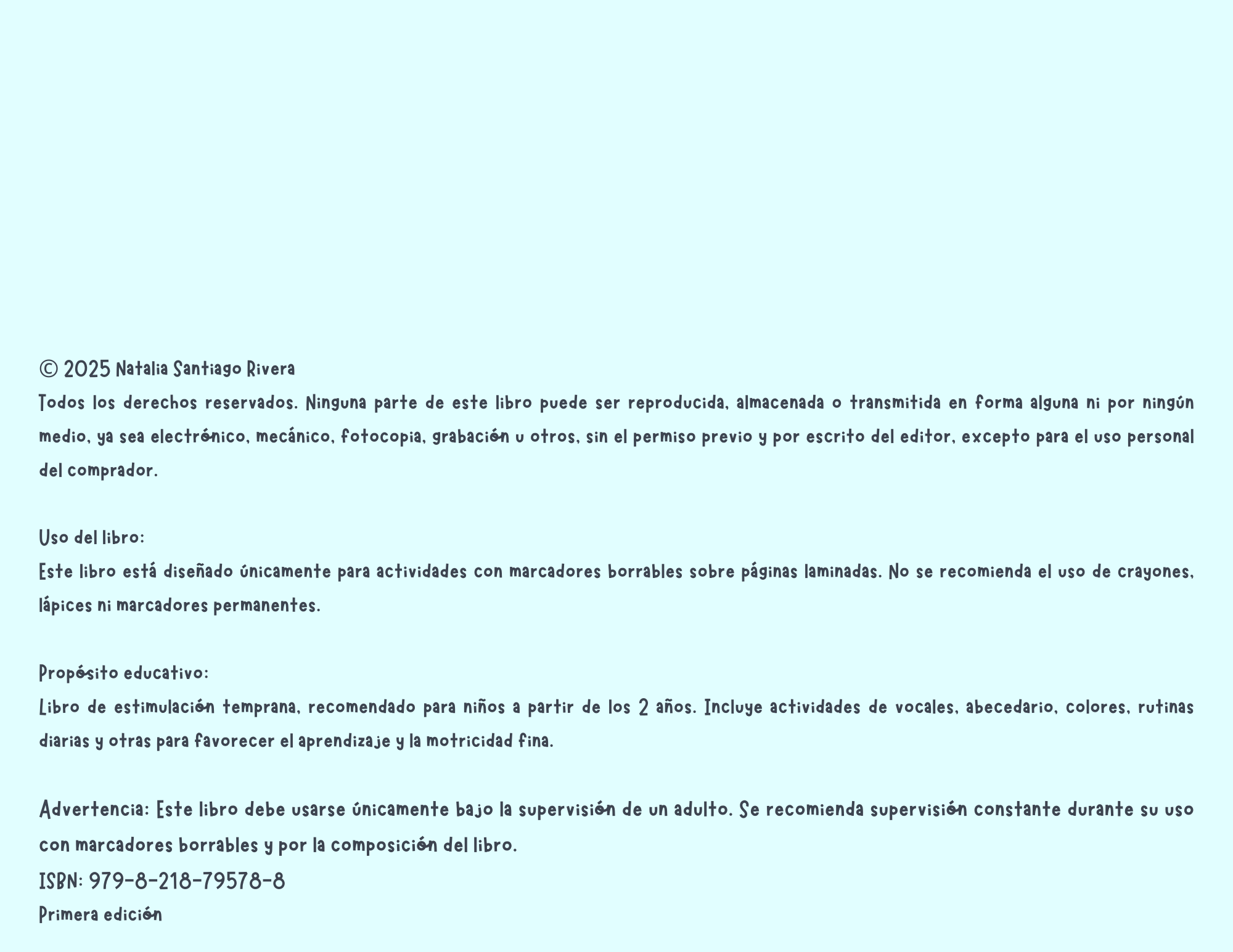 Aprendo Jugando – Libro de Actividades,Escribe, Borra & Repite